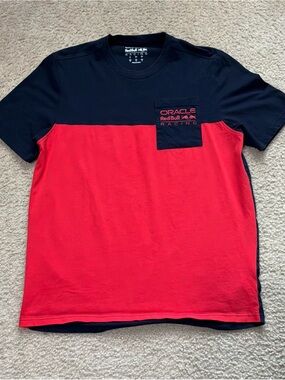 Oracle Red Bull Racing Men’s Black & Red Short-Sleeve Pocket Tee